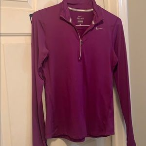 Purple Nike dri-fit quarter zip size small